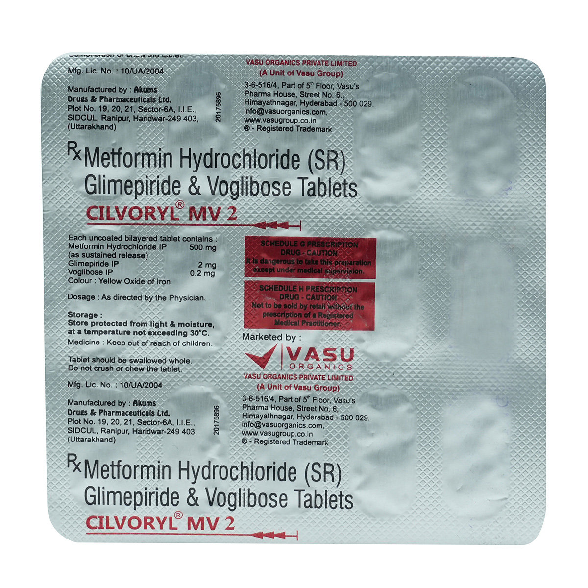 Cilvoryl MV 2 Tablet 15's, Pack of 15 TabletS Cilvoryl MV 2 Tablet 15's, Pack of 15 TabletS