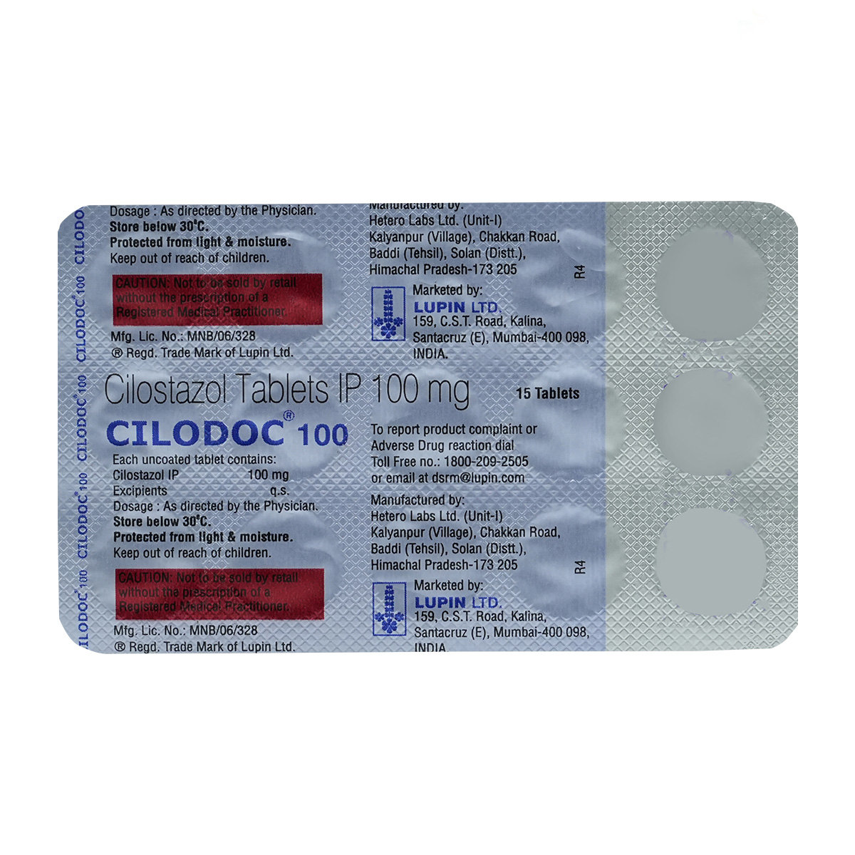 Buy Cilodoc 100 Tablet 15's Online