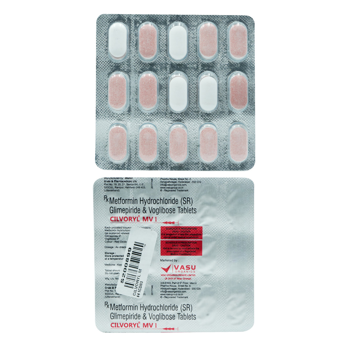 Cilvoryl MV 1 Tablet 15's, Pack of 15 TABLETS Cilvoryl MV 1 Tablet 15's, Pack of 15 TABLETS