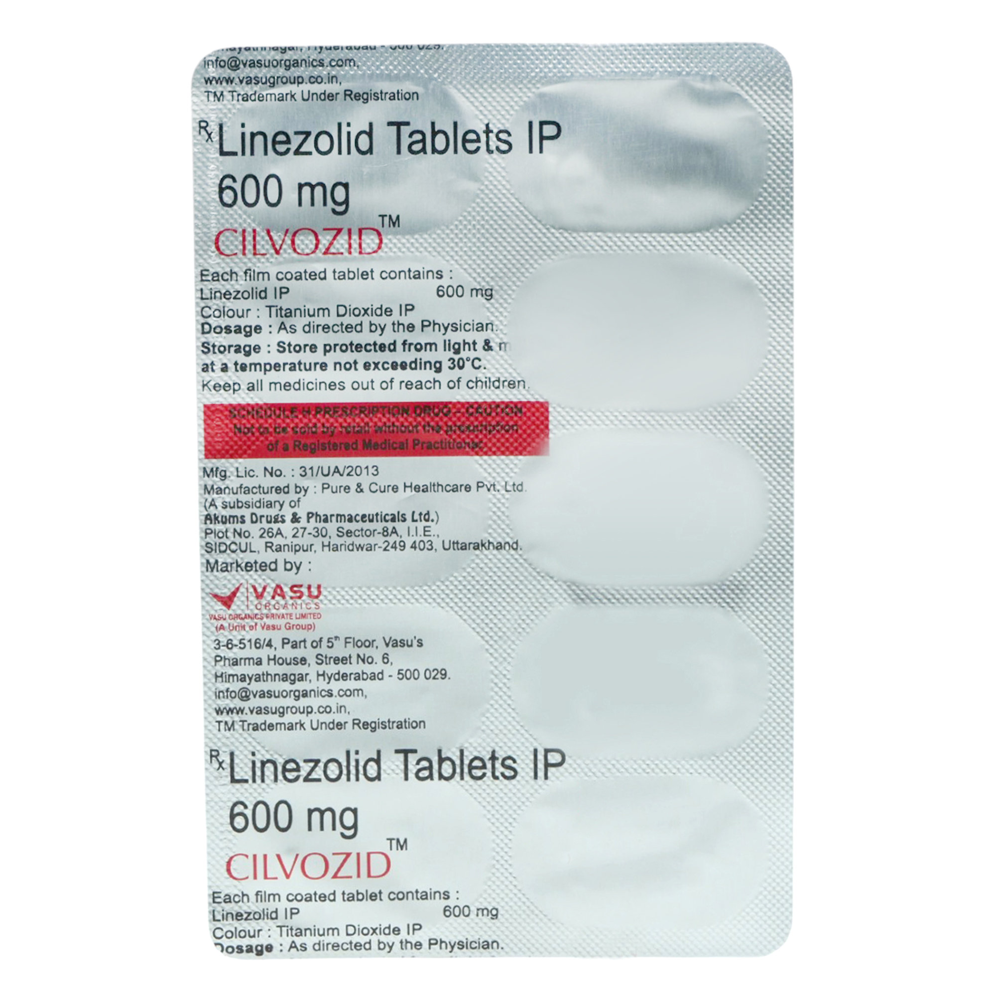 Cilvozid 600 Tablet 10's, Pack of 10 TabletS Cilvozid 600 Tablet 10's, Pack of 10 TabletS