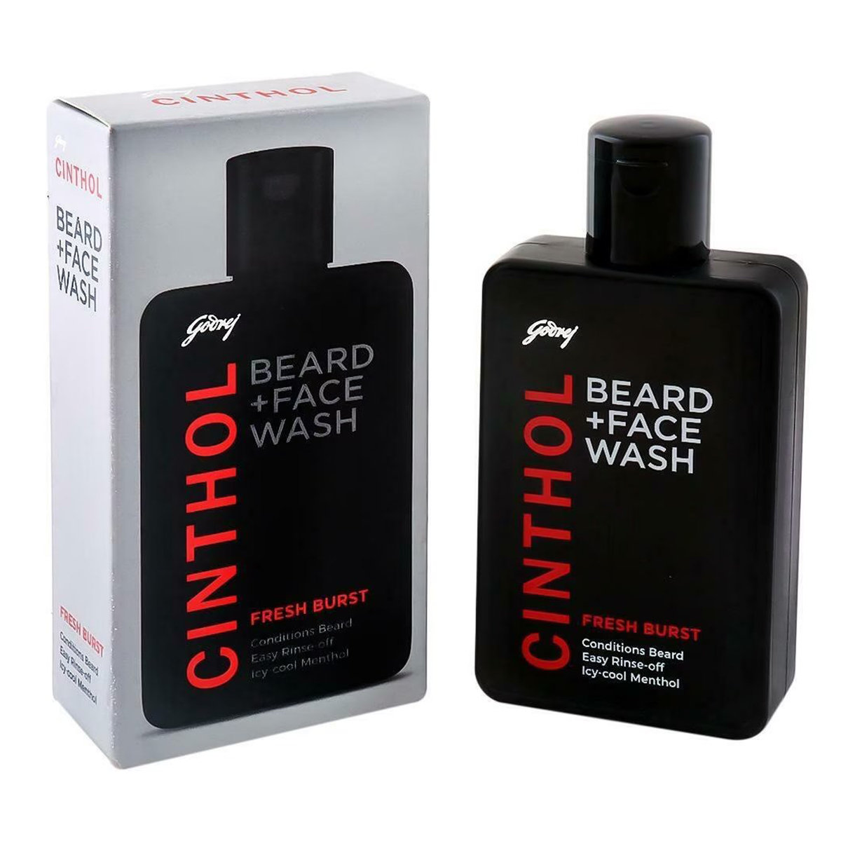 Cinthol Fresh Burst Beard + Face Wash 100 ml | With Icy Cool Menthol | Removes Oil | Makes Beard Soft & Irritation | With Dual Cleansing System | For Men | For Normal To Oily Skin, Pack of 1 Cinthol Fresh Burst Beard + Face Wash 100 ml | With Icy Cool Menthol | Removes Oil | Makes Beard Soft & Irritation | With Dual Cleansing System | For Men | For Normal To Oily Skin, Pack of 1
