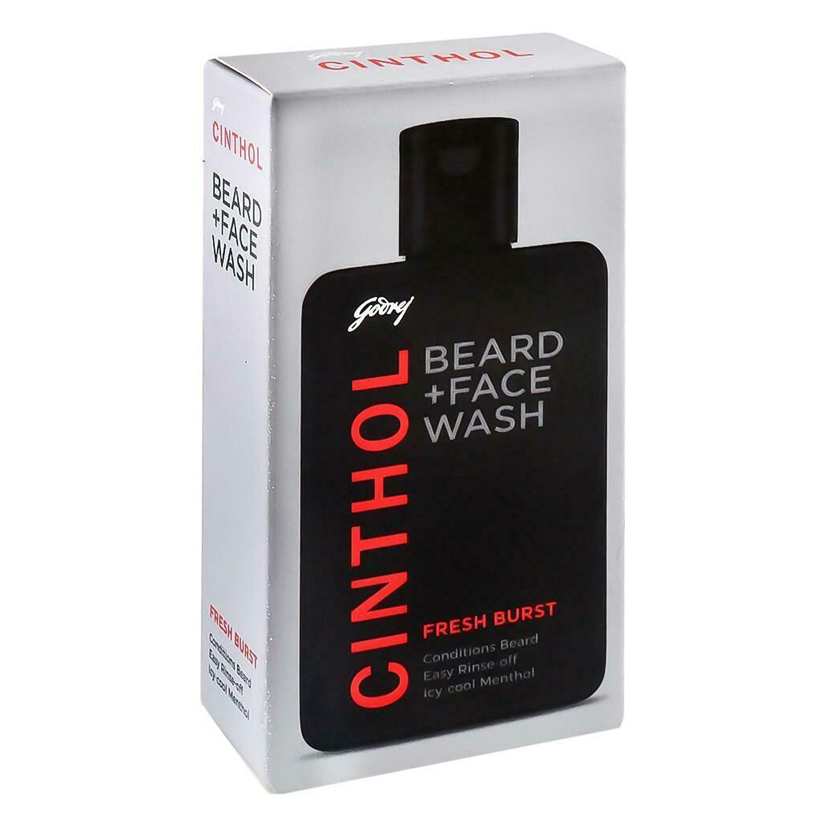 Cinthol Fresh Burst Beard + Face Wash 100 ml | With Icy Cool Menthol | Removes Oil | Makes Beard Soft & Irritation | With Dual Cleansing System | For Men | For Normal To Oily Skin, Pack of 1 Cinthol Fresh Burst Beard + Face Wash 100 ml | With Icy Cool Menthol | Removes Oil | Makes Beard Soft & Irritation | With Dual Cleansing System | For Men | For Normal To Oily Skin, Pack of 1