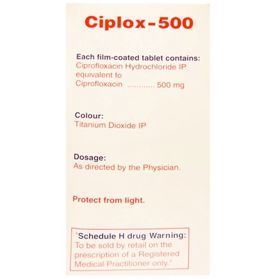 Ciplox-500 Tablet 10's, Pack of 10 TABLETS