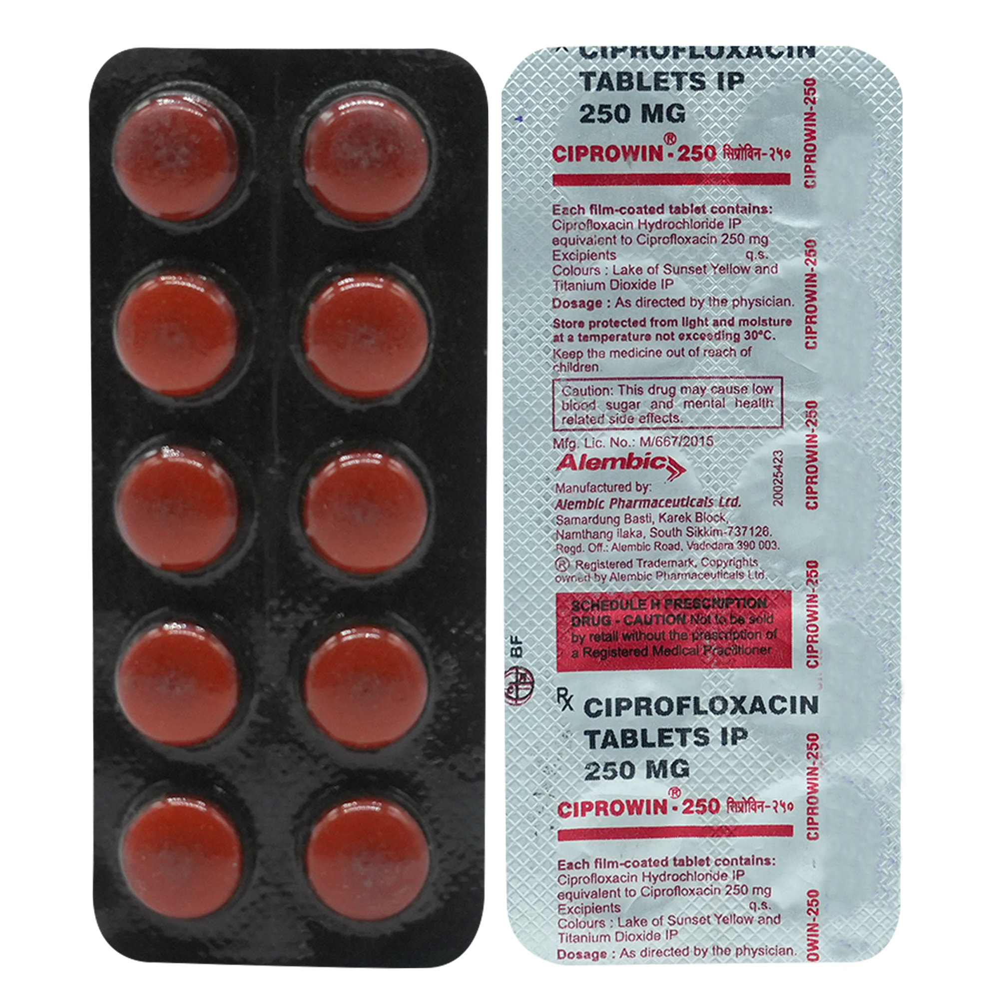 CIPROWIN 250MG TABLET, Pack of 10 TABLETS CIPROWIN 250MG TABLET, Pack of 10 TABLETS