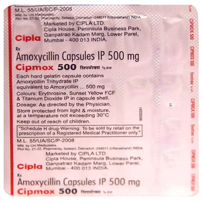 Cipmox 500 Capsule 15's, Pack of 15 CapsuleS