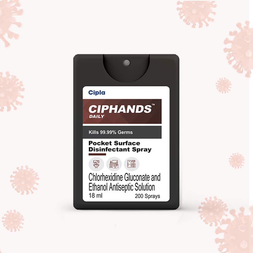 Ciphands Pocket Surface Disinfectant Spray, 18 ml, Pack of 1 Ciphands Pocket Surface Disinfectant Spray, 18 ml, Pack of 1