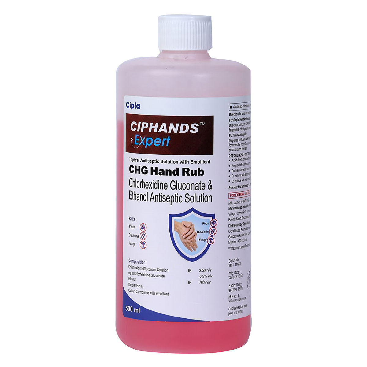 Buy Ciphands Expert Antiseptic Solution, 500 ml Online