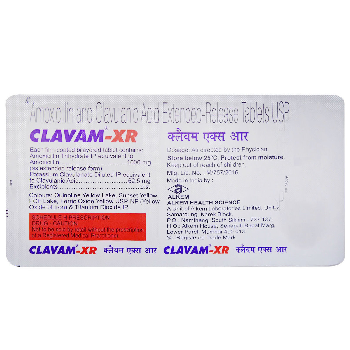 Clavam XR Tablet 10's, Pack of 10 TABLETS Clavam XR Tablet 10's, Pack of 10 TABLETS