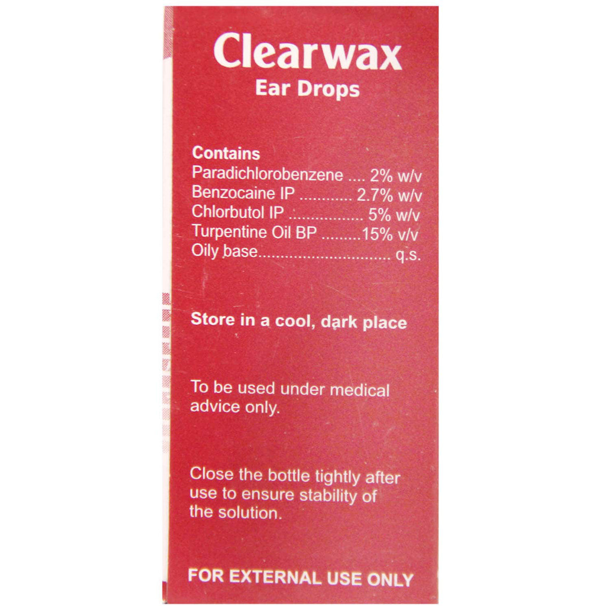Clearwax Ear Drops 10 ml, Pack of 1 Clearwax Ear Drops 10 ml, Pack of 1