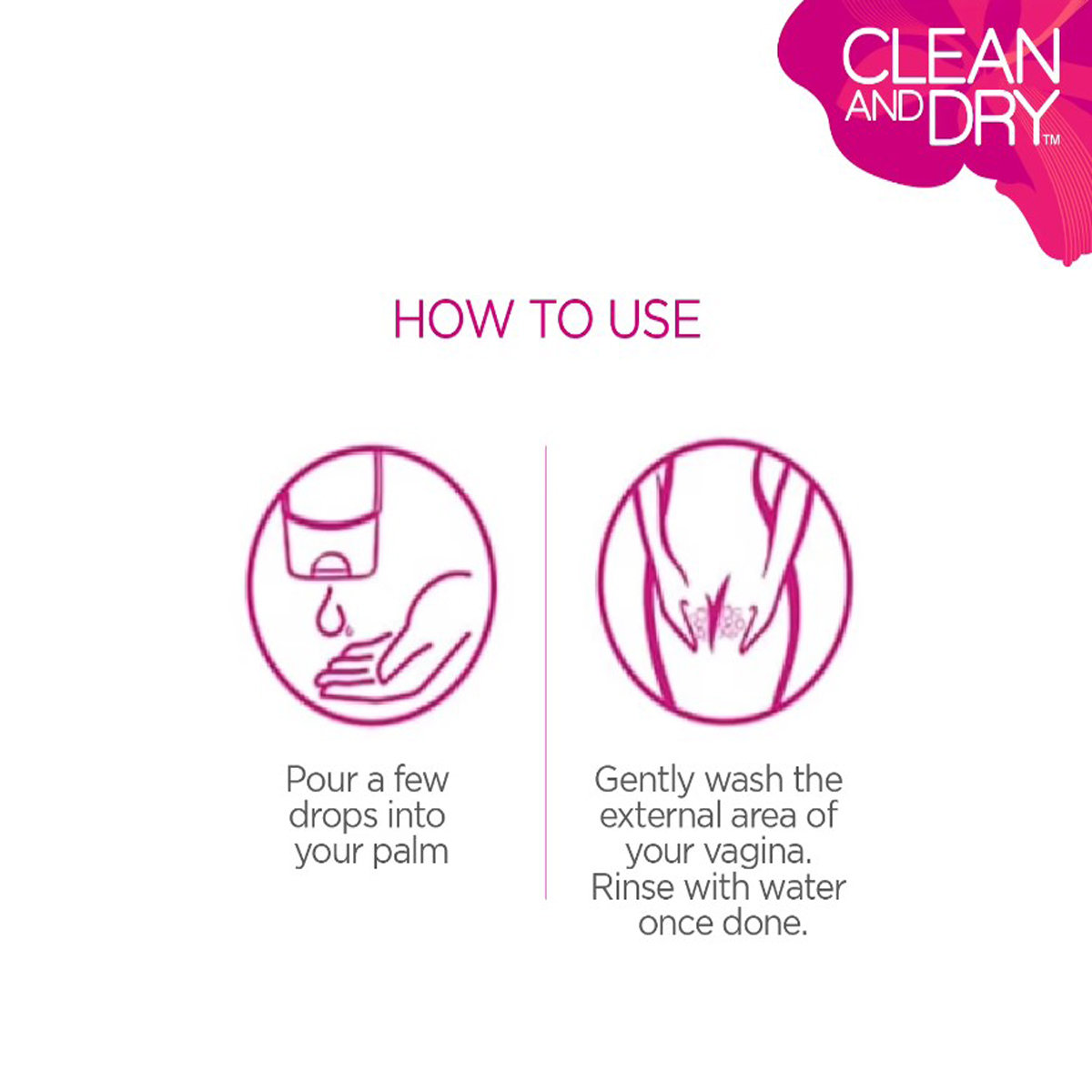 Clean And Dry Daily Intimate Wash, 90 ml, Pack of 1 Clean And Dry Daily Intimate Wash, 90 ml, Pack of 1