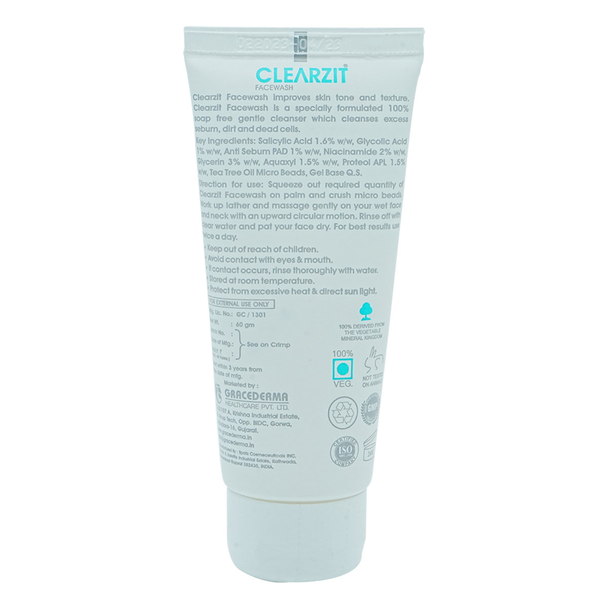 Clearzit Face Wash 60 gm | Glycolic Acid & Salicylic Acid | Gentle Face Cleansing | Removes Excess Oil | For Oily & Acne Prone Skin, Pack of 1 Clearzit Face Wash 60 gm | Glycolic Acid & Salicylic Acid | Gentle Face Cleansing | Removes Excess Oil | For Oily & Acne Prone Skin, Pack of 1