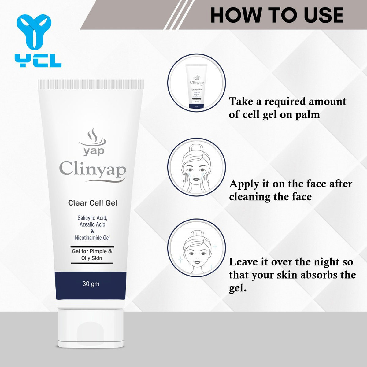 Clinyap Clear Cell Gel 30 gm, Pack of 1 Clinyap Clear Cell Gel 30 gm, Pack of 1