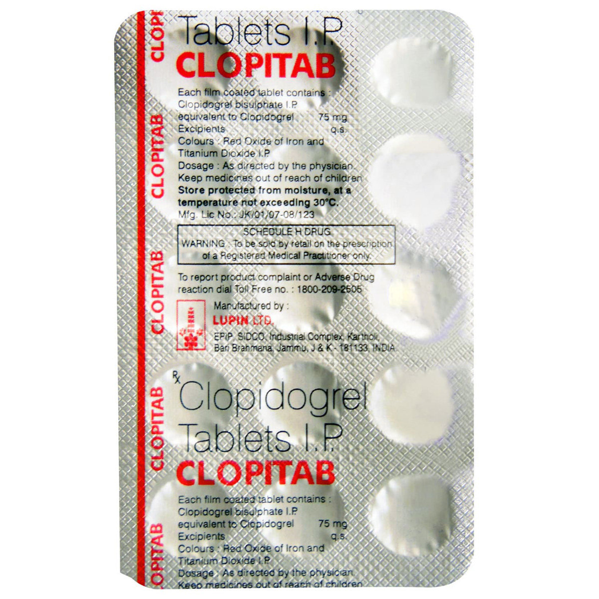 Clopitab Tablet 15's, Pack of 15 TABLETS Clopitab Tablet 15's, Pack of 15 TABLETS