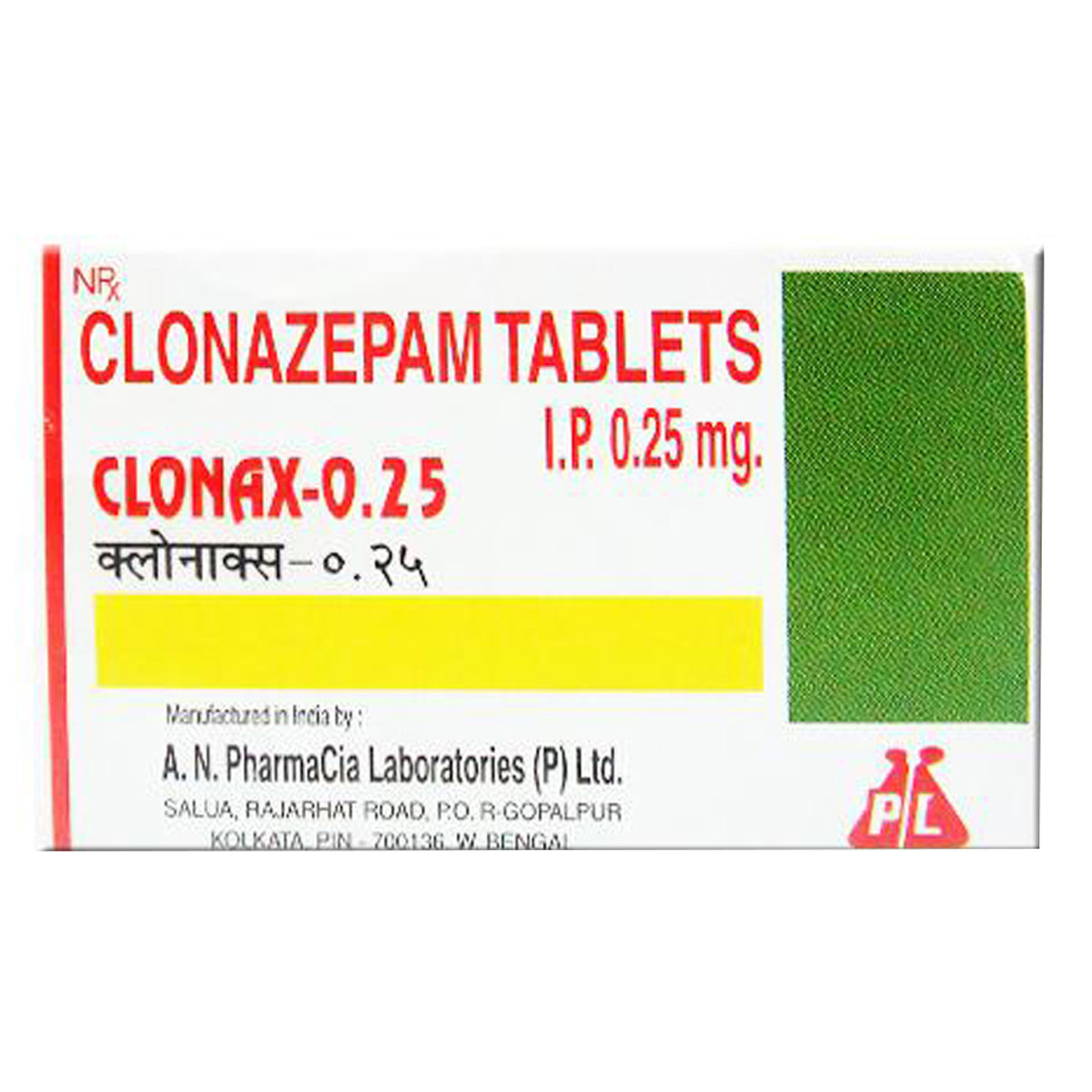 Clonax 0.25 mg Tablet 10's, Pack of 10 TabletS Clonax 0.25 mg Tablet 10's, Pack of 10 TabletS