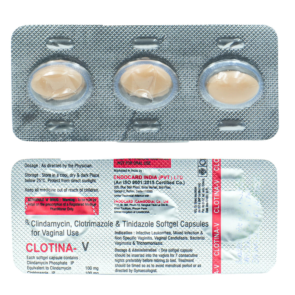 Buy Clotina-V Vaginal Suppossitory 3's Online