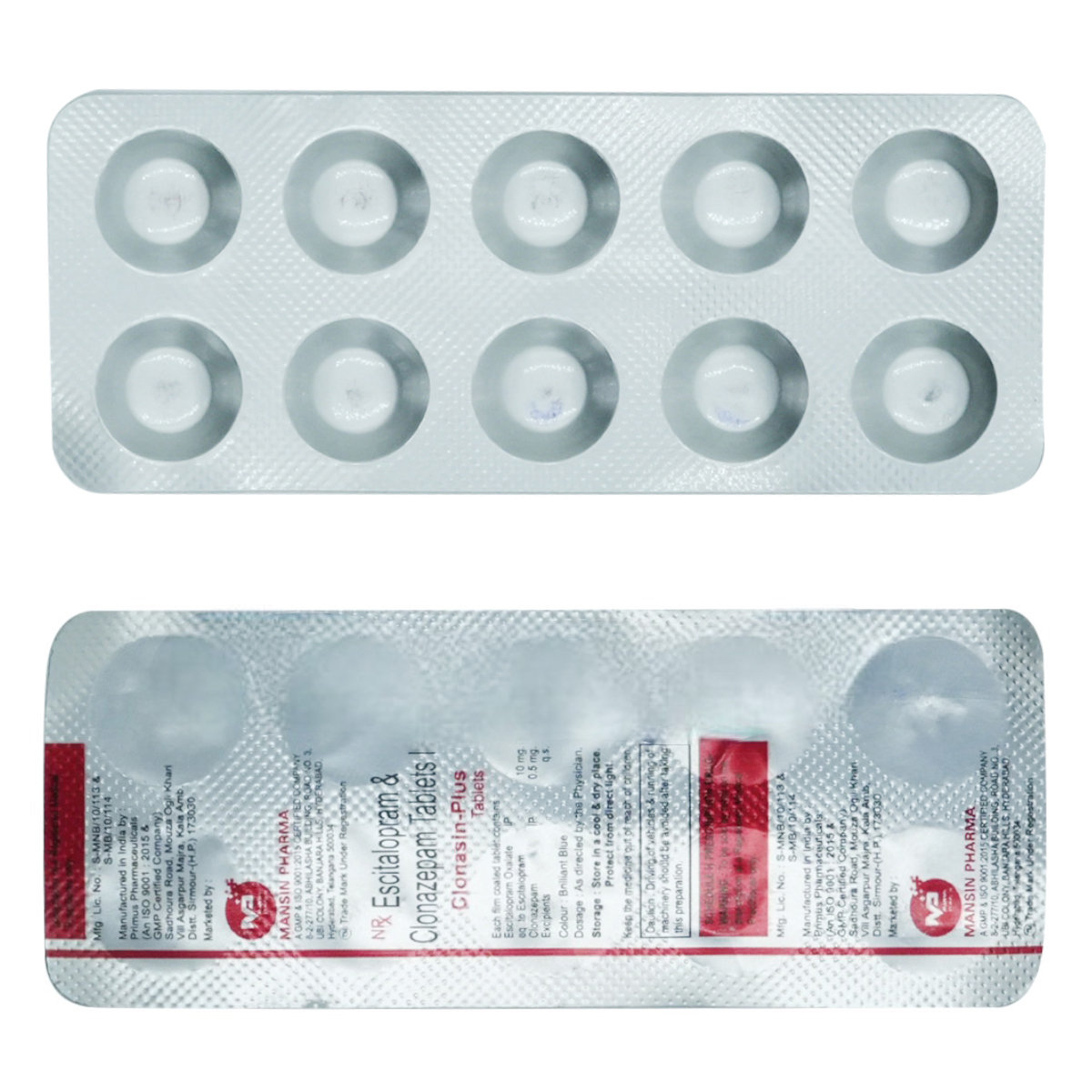 Clonasin-Plus 10/0.5 Tablet 10's, Pack of 10 TABLETS Clonasin-Plus 10/0.5 Tablet 10's, Pack of 10 TABLETS