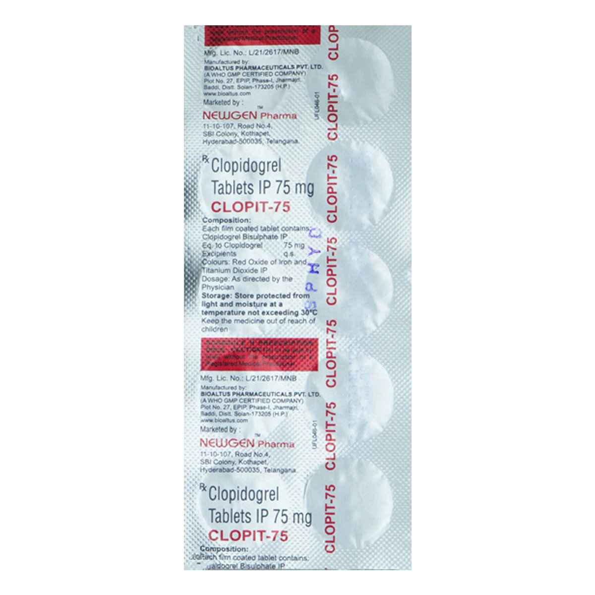 Clopit-75 Tablet 10's, Pack of 10 TABLETS Clopit-75 Tablet 10's, Pack of 10 TABLETS
