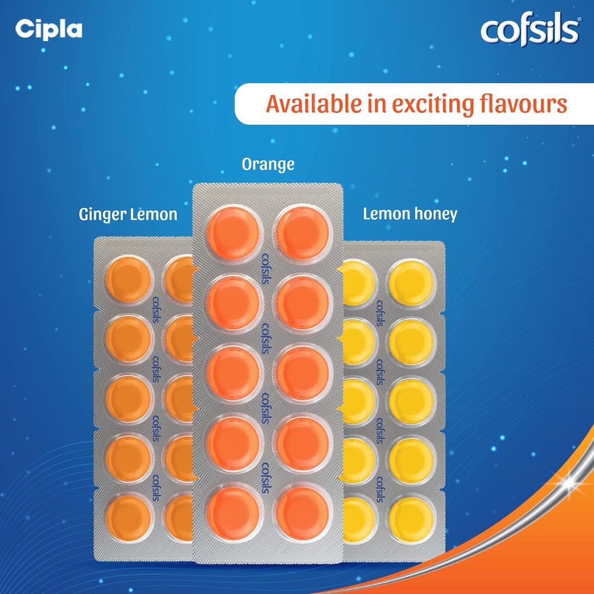 Cofsils Orange Flavour, 10 Lozenges, Pack of 10 Cofsils Orange Flavour, 10 Lozenges, Pack of 10