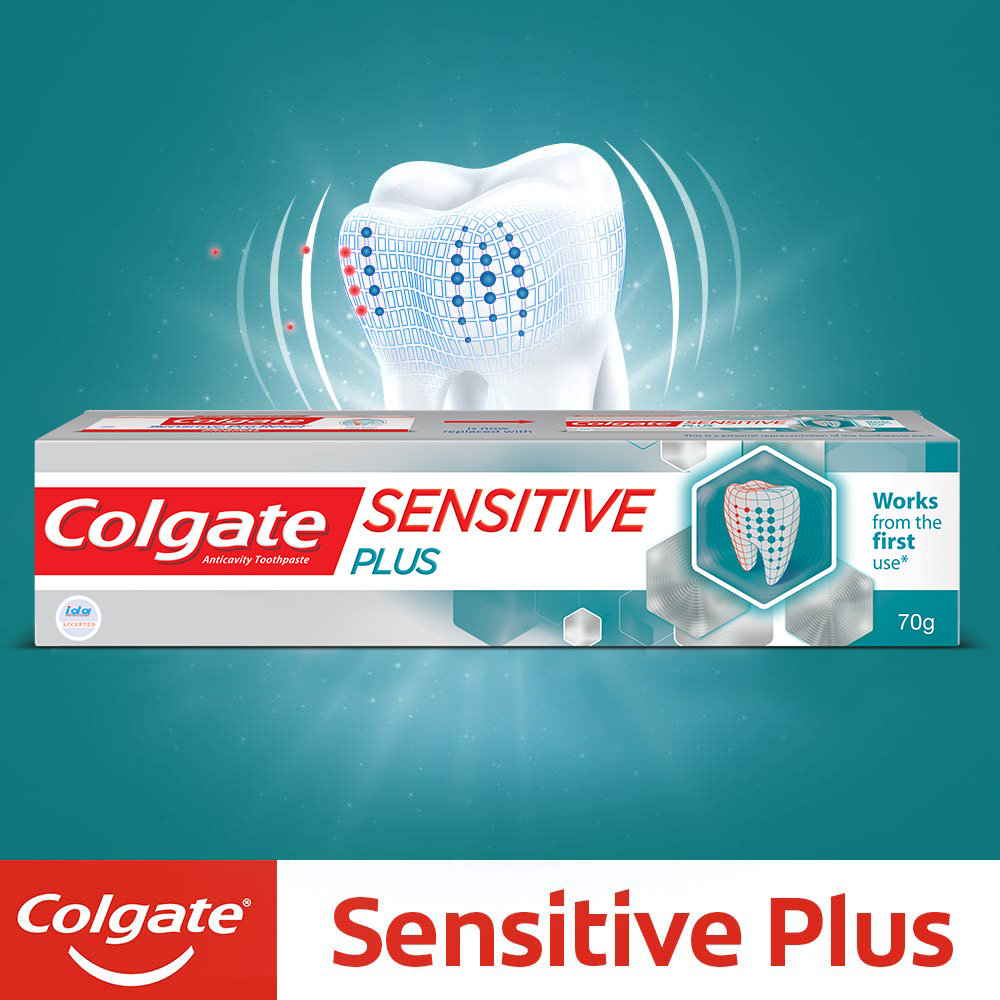 Colgate Sensitive Plus Anticavity Toothpaste, 70 gm, Pack of 1 Colgate Sensitive Plus Anticavity Toothpaste, 70 gm, Pack of 1