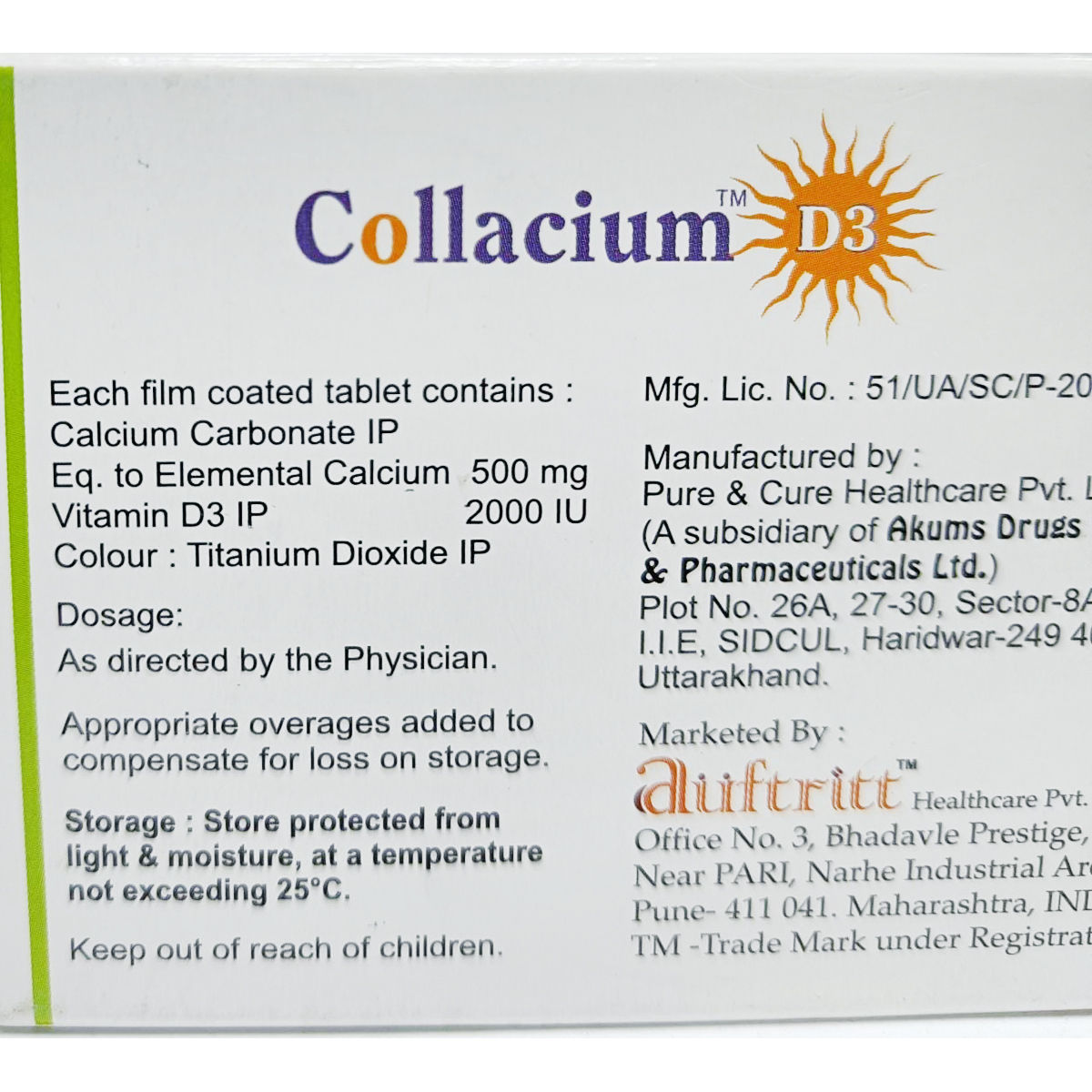 Collacium D3 Tablet 10's, Pack of 10 Collacium D3 Tablet 10's, Pack of 10