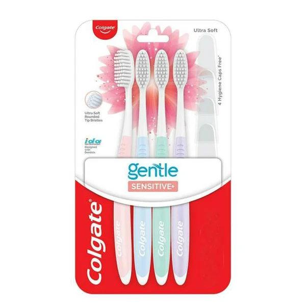 Colgate Gentle Sensitive Teeth Ultra Soft Toothbrush, 4 Count (Buy 4 @120), Pack of 1