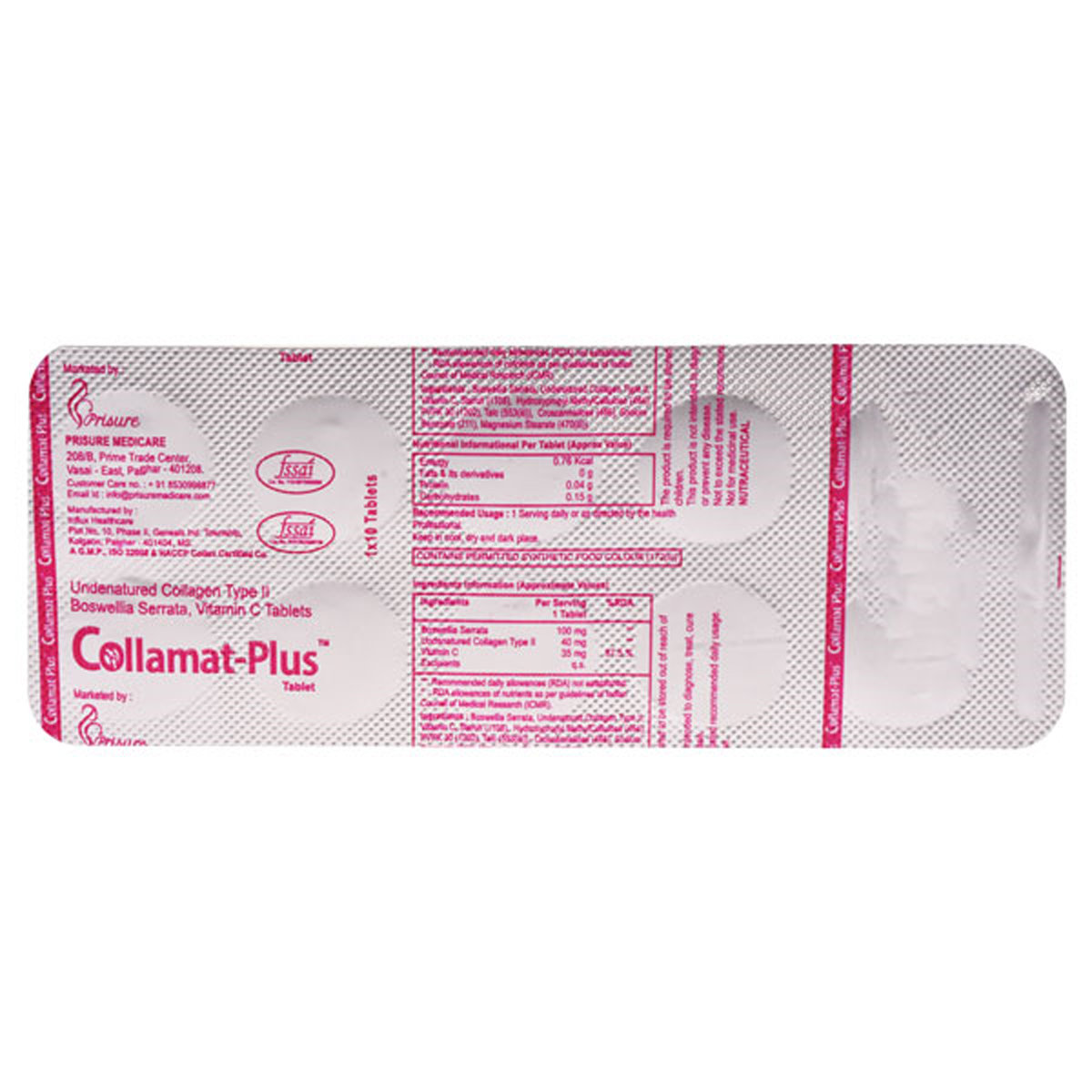 Collamat-Plus Tab 10'S, Pack of 10 TABLETS Collamat-Plus Tab 10'S, Pack of 10 TABLETS