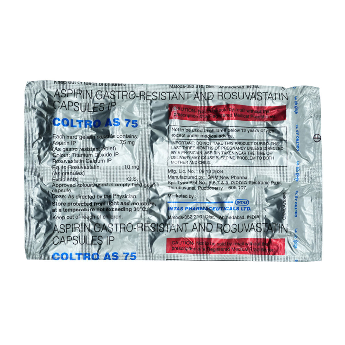 Coltro AS 75 mg Capsule 10's, Pack of 10 Coltro AS 75 mg Capsule 10's, Pack of 10