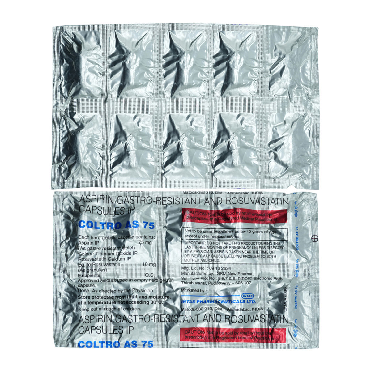 Coltro AS 75 mg Capsule 10's, Pack of 10 Coltro AS 75 mg Capsule 10's, Pack of 10