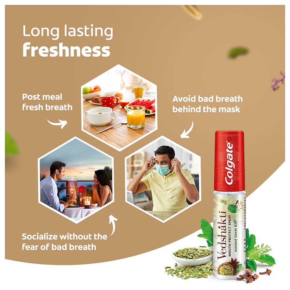 Colgate Vedshakti Mouth Protect Spray, 10 gm, Pack of 1 Colgate Vedshakti Mouth Protect Spray, 10 gm, Pack of 1