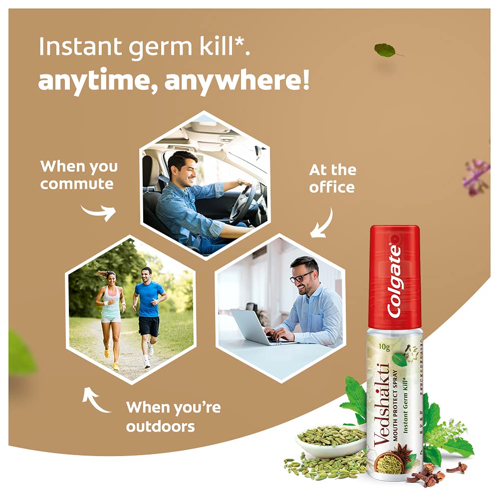 Colgate Vedshakti Mouth Protect Spray, 10 gm, Pack of 1 Colgate Vedshakti Mouth Protect Spray, 10 gm, Pack of 1