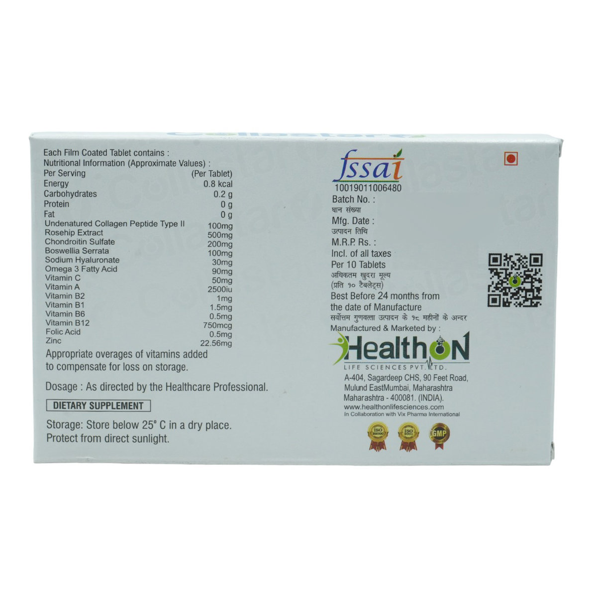 Collastar Tablet 10's, Pack of 10 Collastar Tablet 10's, Pack of 10