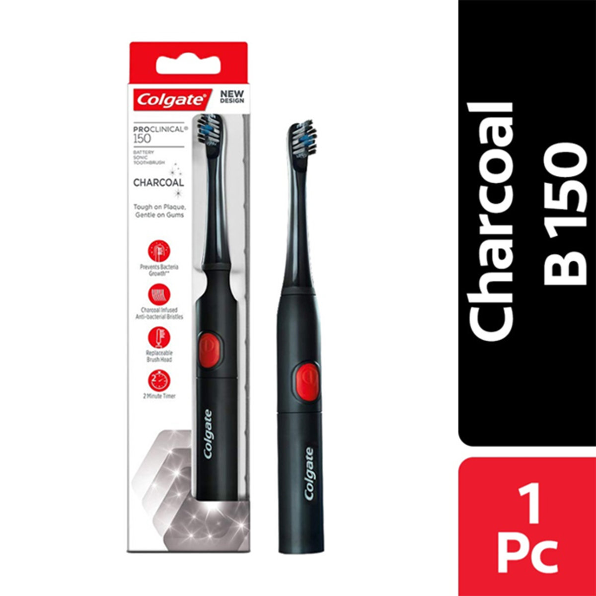 Colgate Proclinical 150 Charcoal Battery Sonic Electric Toothbrush, 1 Count, Pack of 1 Colgate Proclinical 150 Charcoal Battery Sonic Electric Toothbrush, 1 Count, Pack of 1