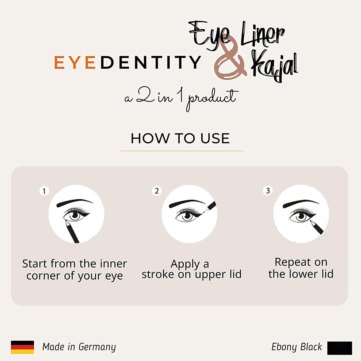 Color FX Eyedentity Ebony Black Kajal and Eyeliner 153, 1 Count, Pack of 1 Color FX Eyedentity Ebony Black Kajal and Eyeliner 153, 1 Count, Pack of 1