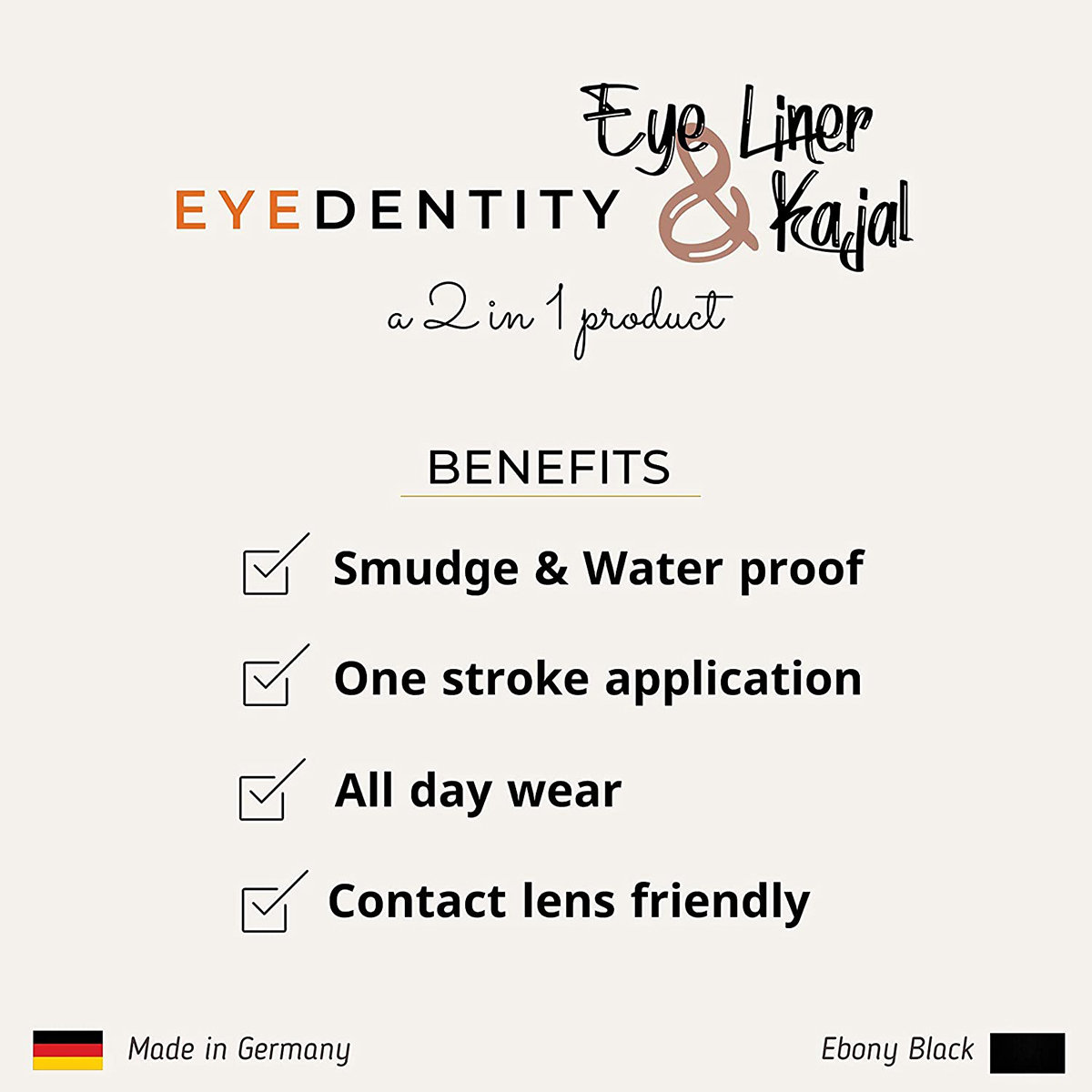 Color FX Eyedentity Ebony Black Kajal and Eyeliner 153, 1 Count, Pack of 1 Color FX Eyedentity Ebony Black Kajal and Eyeliner 153, 1 Count, Pack of 1