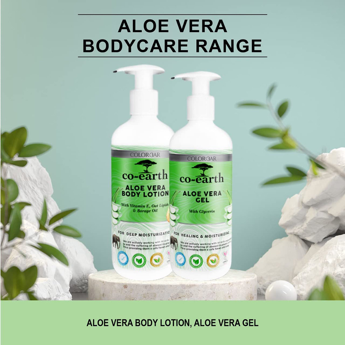 Colorbar Co-Earth Aloe Vera Gel 300 ml | 100% Natural Aloe Vera With Glycerin | Intense Moisturisation & Healing | Soothes & Relieves Dryness | Lightweight & Fast Absorbing | Multipurposes Gel For Skin & Hair, Pack of 1 Colorbar Co-Earth Aloe Vera Gel 300 ml | 100% Natural Aloe Vera With Glycerin | Intense Moisturisation & Healing | Soothes & Relieves Dryness | Lightweight & Fast Absorbing | Multipurposes Gel For Skin & Hair, Pack of 1