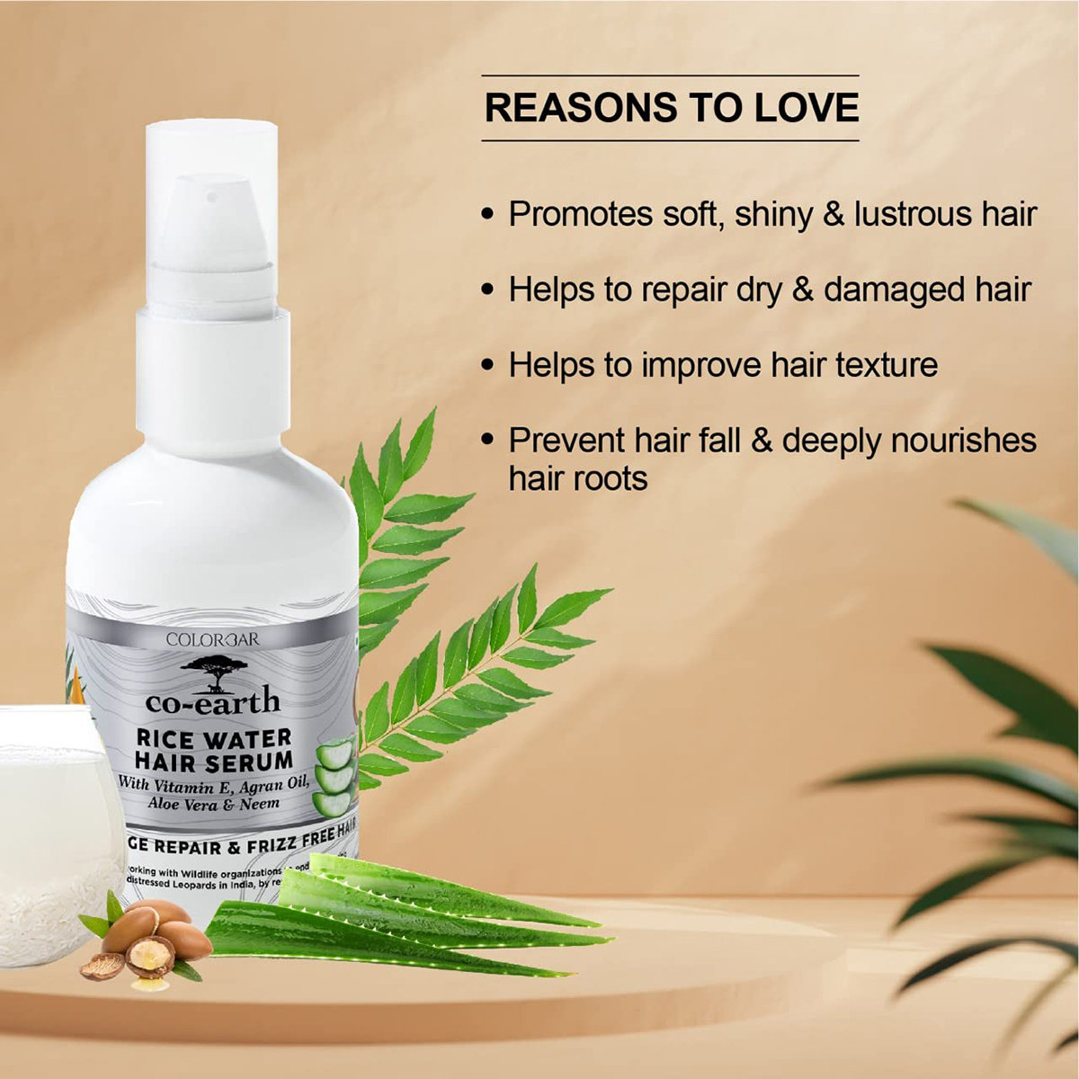 Colorbar Co-Earth Rice Water Hair Serum, 100 ml, Pack of 1 Colorbar Co-Earth Rice Water Hair Serum, 100 ml, Pack of 1