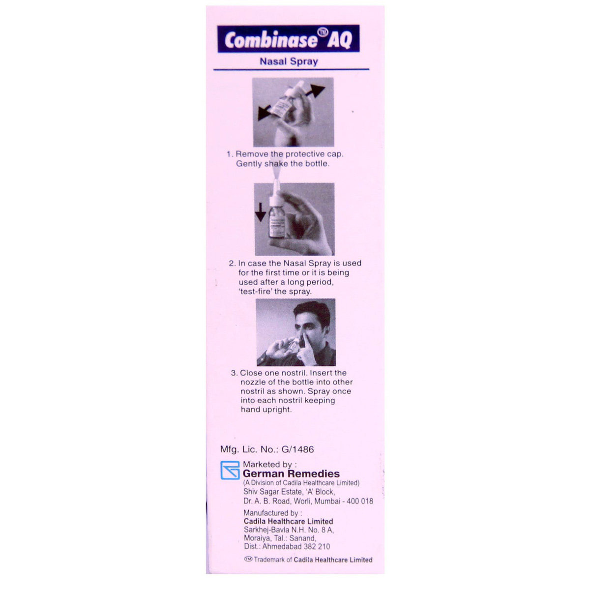 Combinase AQ Nasal Spray 70 mdi, Pack of 1 NASAL SPRAY Combinase AQ Nasal Spray 70 mdi, Pack of 1 NASAL SPRAY