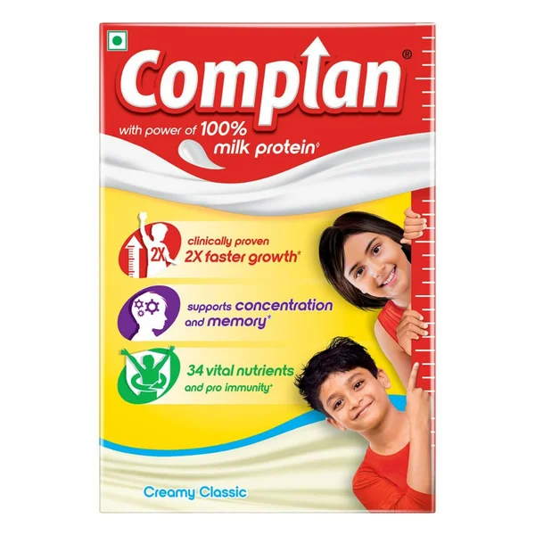 Complan Creamy Classic Flavour Nutrition Powder, 500 gm Refill Pack, Pack of 1