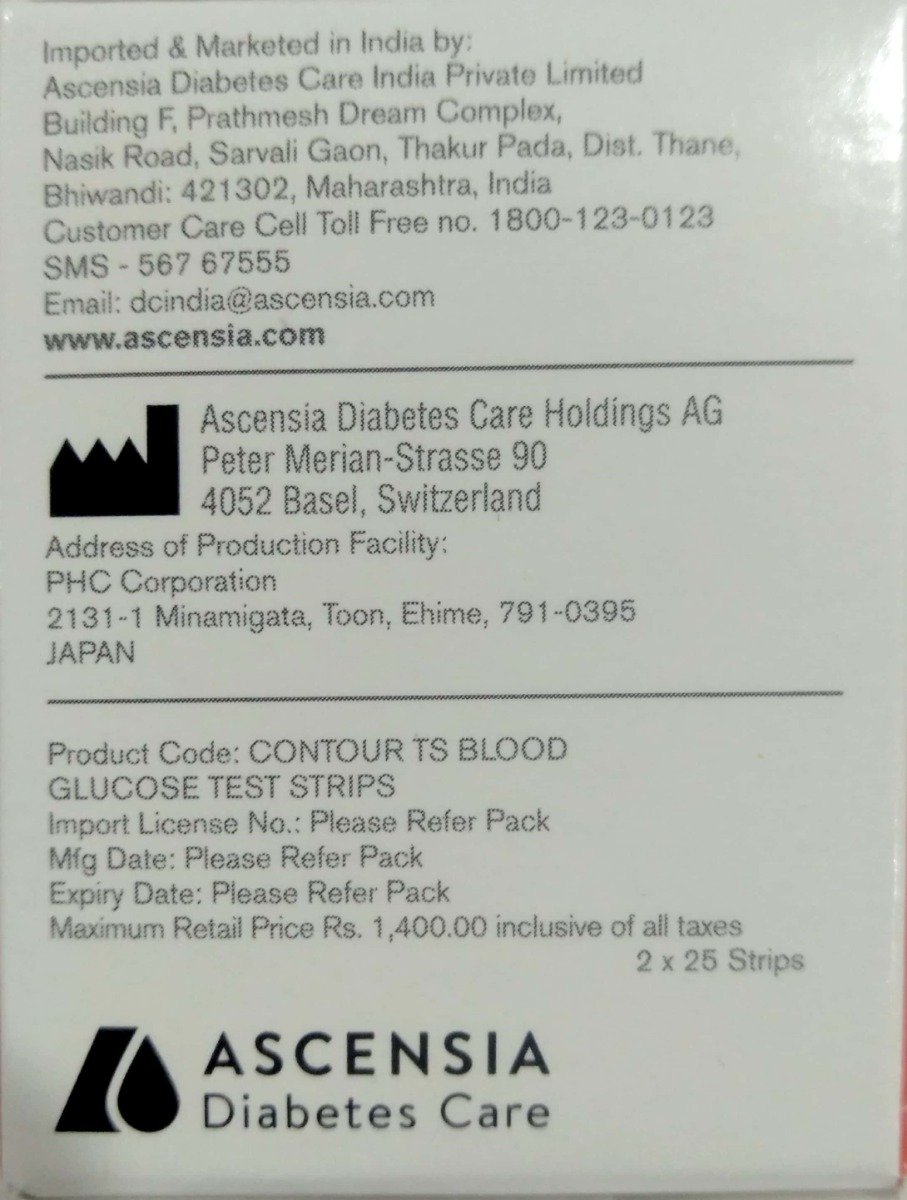 Contour TS Blood Glucose Test Strips, 50 Count, Pack of 1 Contour TS Blood Glucose Test Strips, 50 Count, Pack of 1