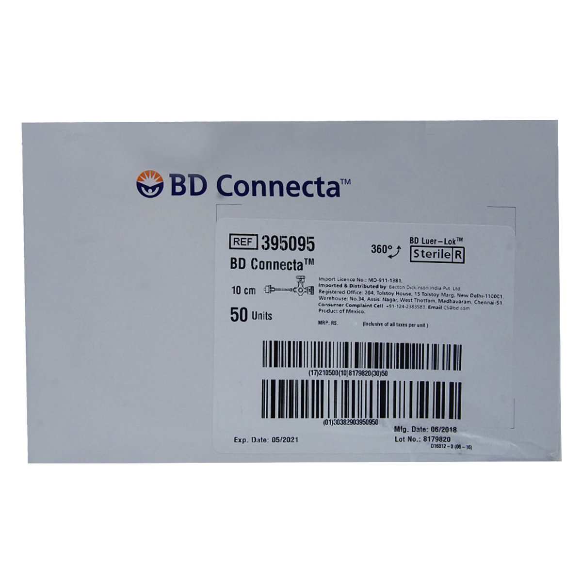 B.D Connecta 10 cm, 1 Count, Pack of 1 B.D Connecta 10 cm, 1 Count, Pack of 1