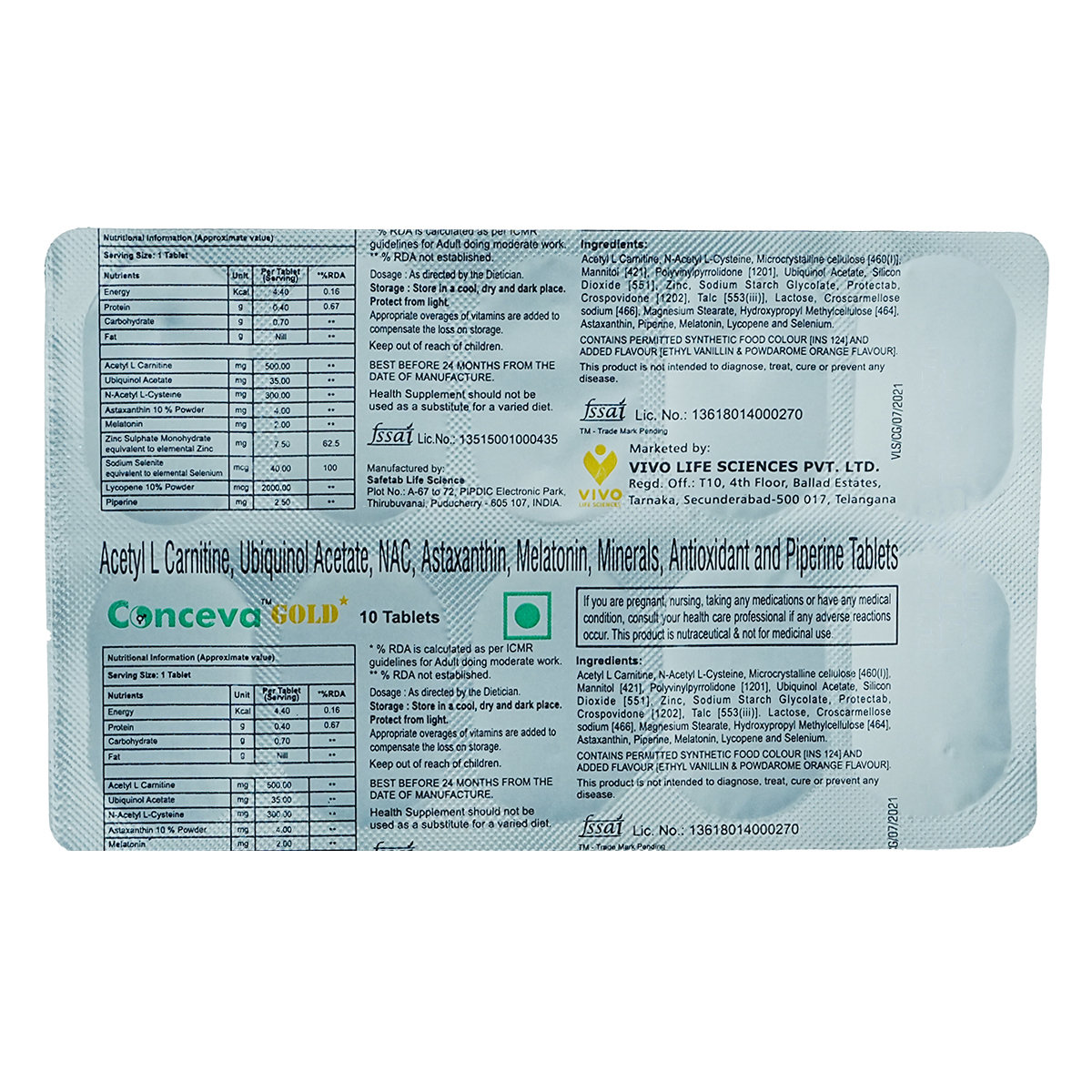 Conceva Gold Tablet 10's, Pack of 10 Conceva Gold Tablet 10's, Pack of 10