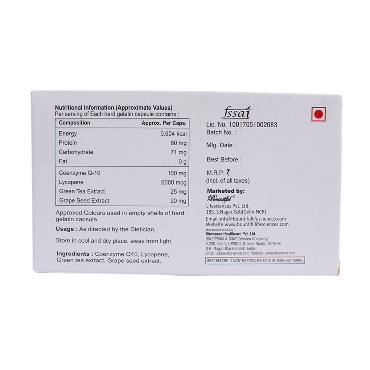 CO-Q-Star Capsule 10's, Pack of 10 CapsuleS CO-Q-Star Capsule 10's, Pack of 10 CapsuleS