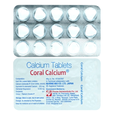 Coral Calcium Tablet 15's, Pack of 15 TabletS