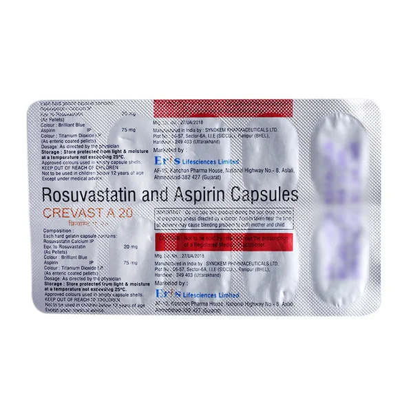 Crevast A 20 Capsule 10's, Pack of 10 CapsuleS