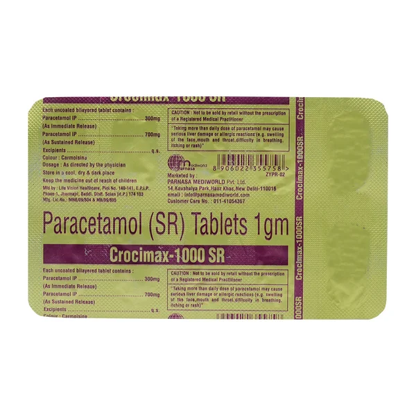 Crocimax-1000SR Tablet 10's, Pack of 10 TABLETS