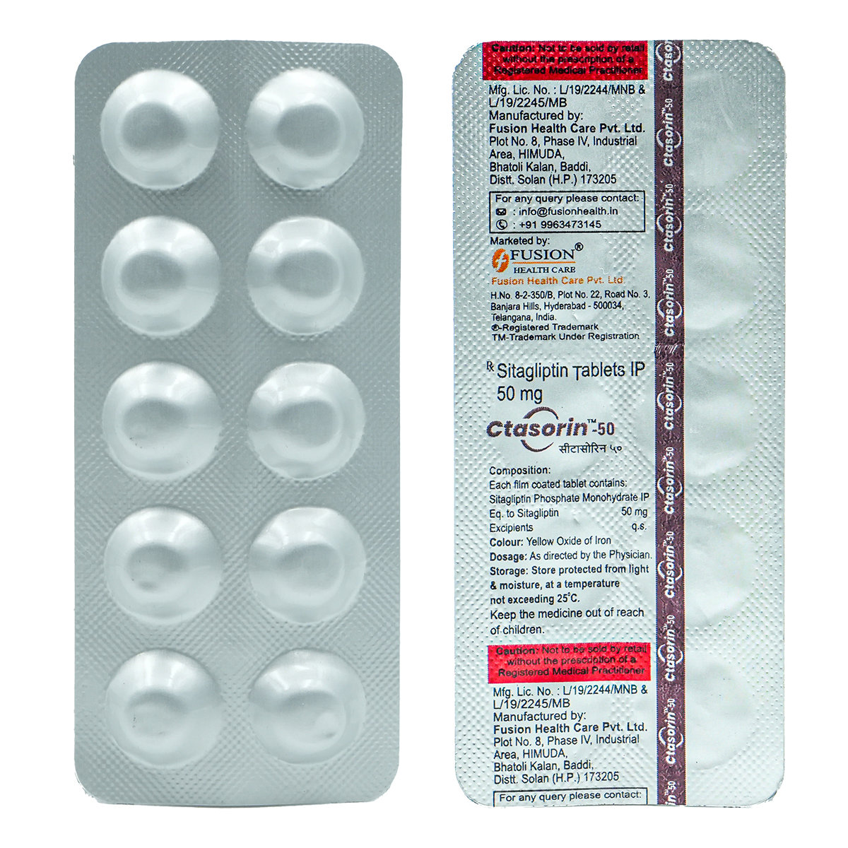 Ctasorin 50 Tablet 10's, Pack of 10 TabletS Ctasorin 50 Tablet 10's, Pack of 10 TabletS