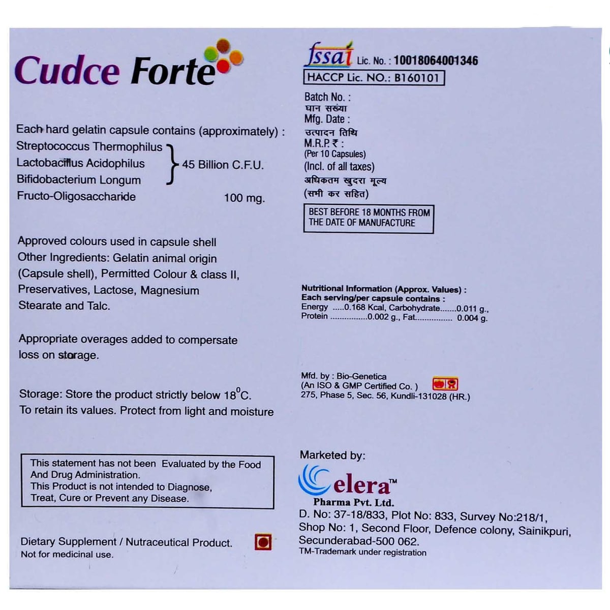 Cudce Forte Capsule 10's, Pack of 10 Cudce Forte Capsule 10's, Pack of 10
