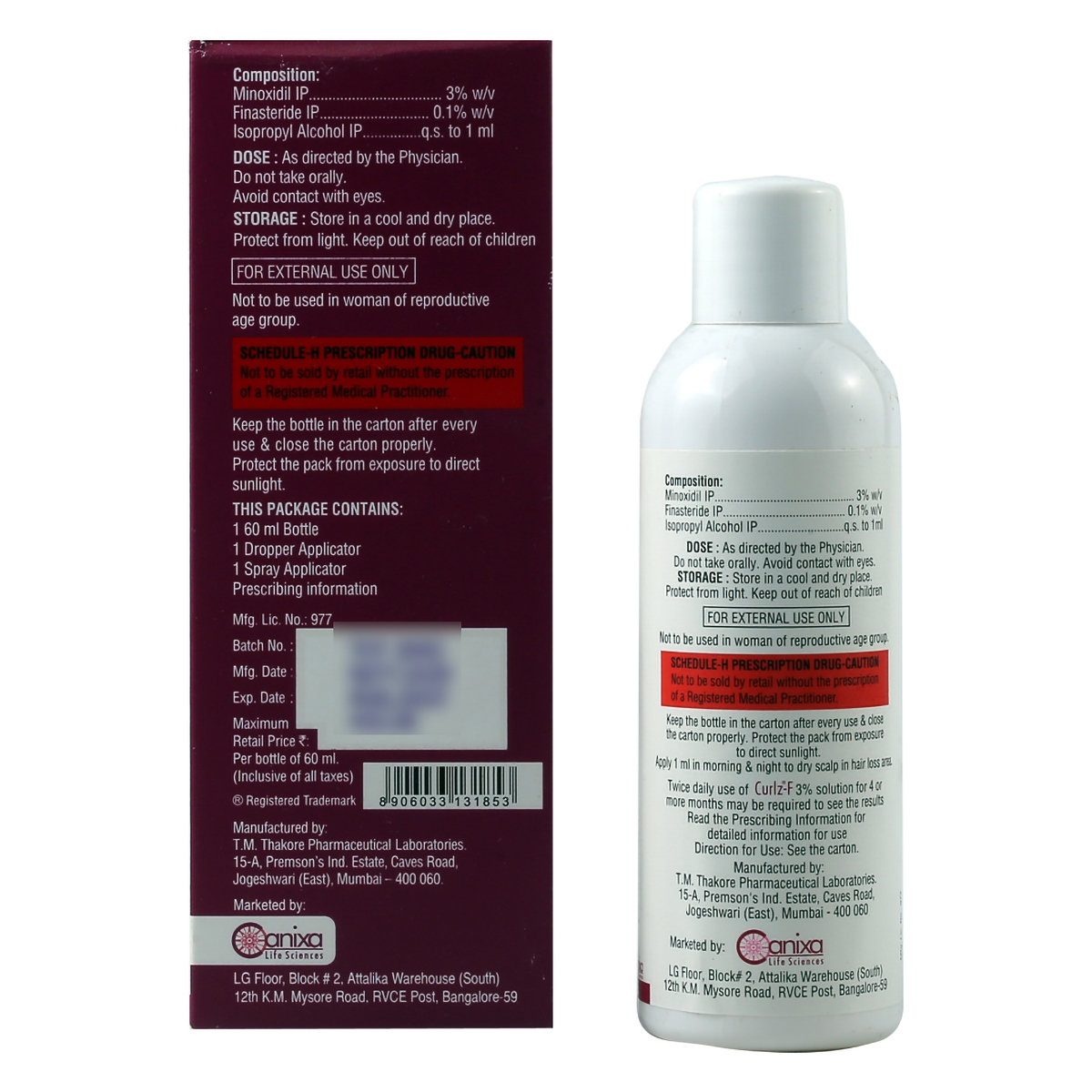 Curlz F 3% Solution 60 ml, Pack of 1 SOLUTION Curlz F 3% Solution 60 ml, Pack of 1 SOLUTION