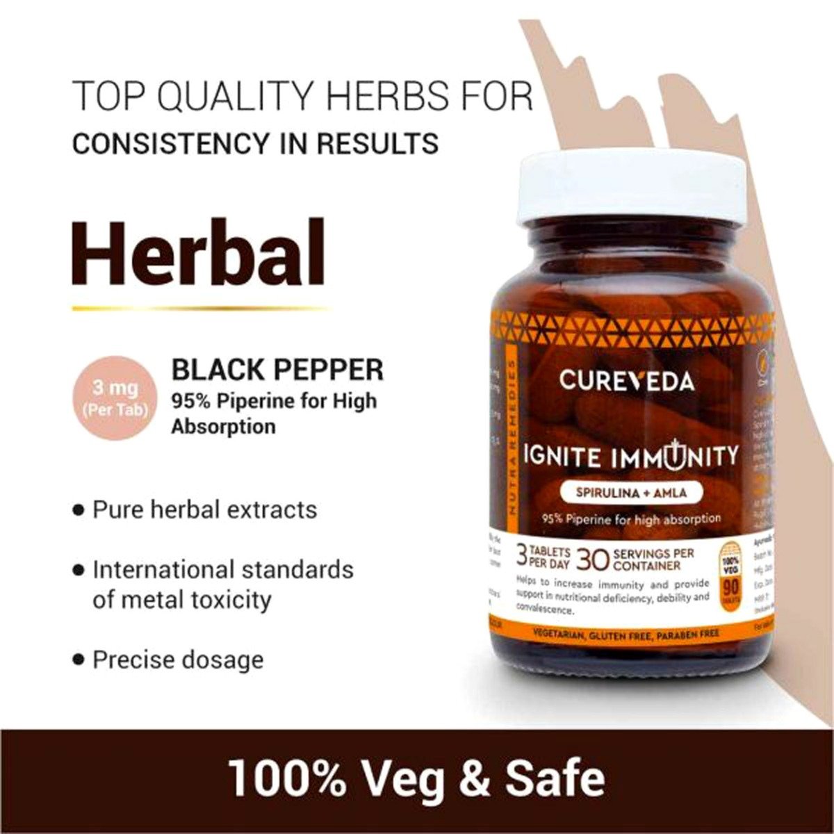 Cureveda Ignite Immunity, 90 Tablets, Pack of 1 Cureveda Ignite Immunity, 90 Tablets, Pack of 1