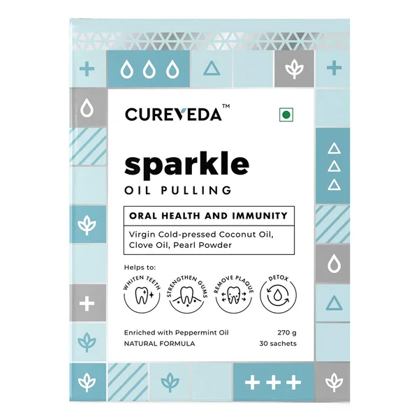 Cureveda Sparkle Oil Pulling, 270 gm, Pack of 1